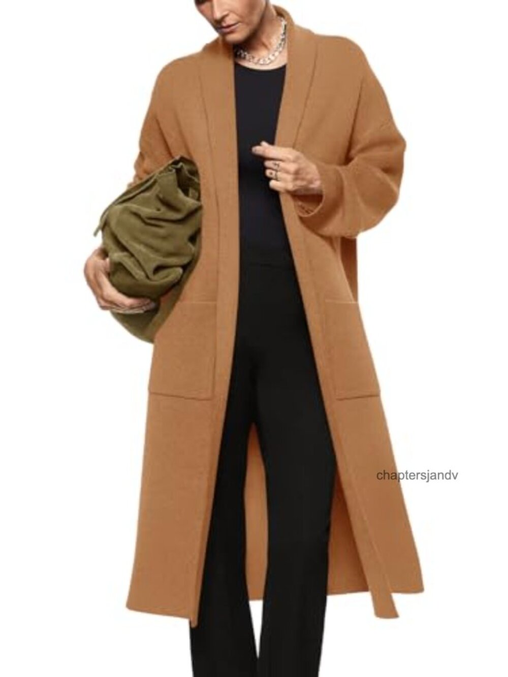 Womens Oversized Open Front Maxi Cardigan Long Sleeve Knit Sweater Coat